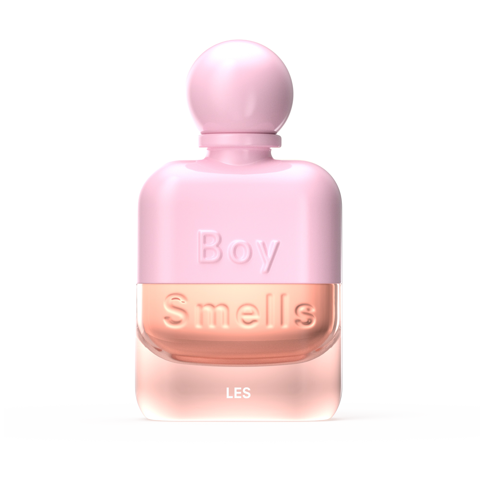 Boy Smells LES eau de parfum in a blush pink bottle